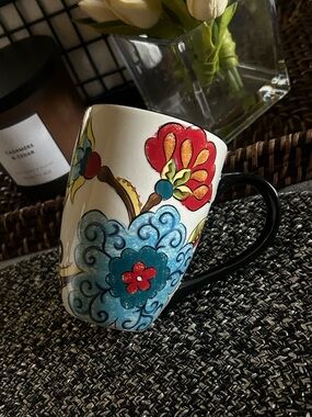 Tabletops Unlimited Caprice Mug Floral España Lifestyle Handcrafted